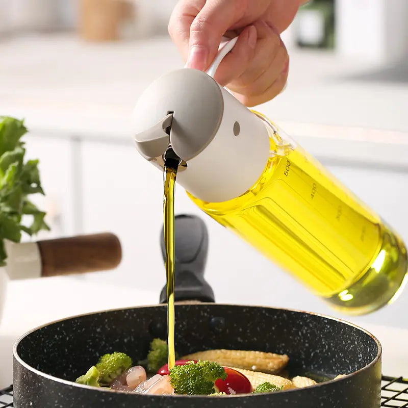Automatic Oil Dispenser - Borosilicate Glass Condiment Bottle