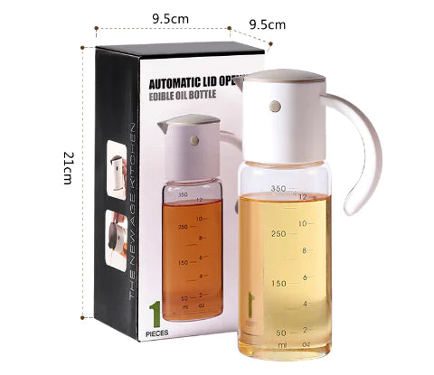 Automatic Oil Dispenser - Borosilicate Glass Condiment Bottle