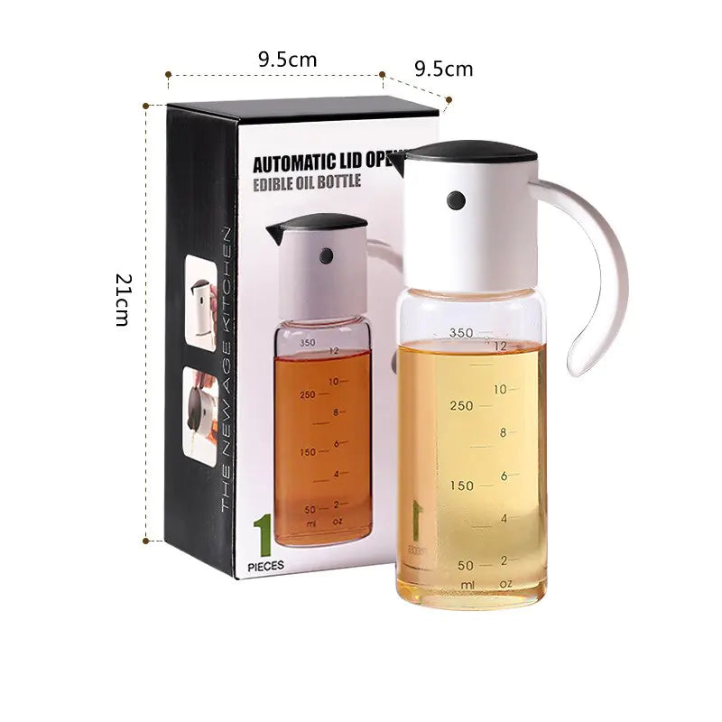 Automatic Oil Dispenser - Borosilicate Glass Condiment Bottle