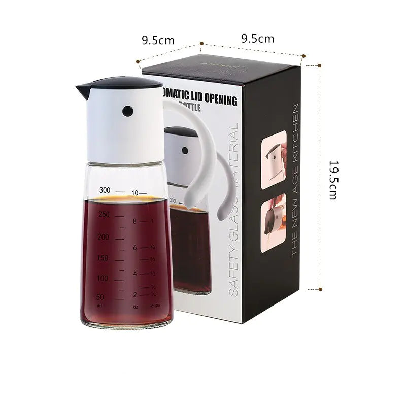 Automatic Oil Dispenser - Borosilicate Glass Condiment Bottle